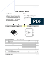 Fds6575 Single P-Channel, Logic Level, Powertrench Mosfet