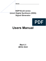 Users Manual: Sgp10Xxs Series Direct Digital Synthesis (DDS) Signal Generator