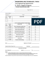 Electrical Engineering Department Phd. /M.Sc. Degree Program