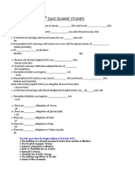 2 Quiz Islamic Studies: Kalsoom