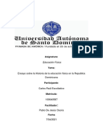 Historia de La Educación Física en Rep