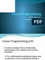 BRAC Linear Programming