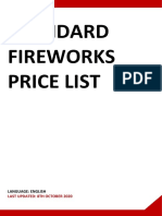 Standard Fireworks Price List: Language: English