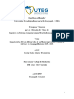 Impacto de Las TIC en El Desarrollo de Las Microempresas de Creación de Software en Guayaquil Período 2015 - 2019.