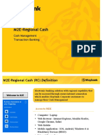 M2E-Regional Cash: Cash Management Transaction Banking