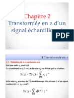 Chapitre 2: Transformée en Z D'un Signal Échantillonné