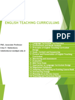 English Teaching Curriculums