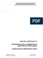 Guía Práctica No. 5 Determinación de Agua y Sedimentos en El Crudo, BSW