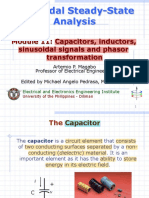 Capacitors, Inductors, Sinusoidal Signals and Phasor Transformation