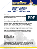 Personalized Meal Plans Instruction Guide