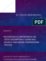 El Texto Descritivo