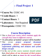 Course Title:-Final Project I