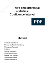 Descriptive and Inferential Statistics. Confidence Interval