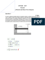 Tut3 - Bending Moment and Shear Force Diagrams - Memo