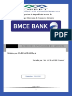 Rapport Sur Le Stage Effectué Au Sien de La BMCE Bank