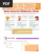 Adición Sustracción Multiplicación y División para Segundo de Primaria