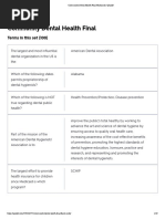 Community Dental Health Final Flashcards - Quizlet