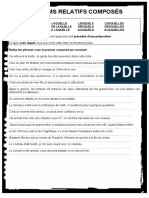 Pronoms Relatifs Composes Exercice Grammatical Feuille Dexercices Guide Gram - 91232