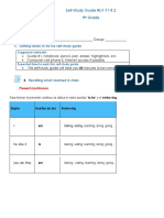 Self-Study Guide #U1-T1-R.2 9 Grade: - Group