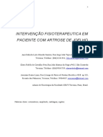 (Artigo) INTERVENÇÃO FISIOTERAPEUTICA EM PACIENTE COM ARTROSE DE JOELHO