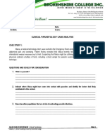 Parasitology - Topic 1 Case Study