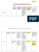 Plan de Accion Matematicas I