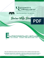 Module 2 - Entrep: Entrepreneurship Grade Level/Section: HUMSS 12 Subject Teacher