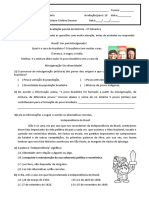 Avaliacão Parcial de História 3o Trimestre Ok