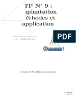 TP #9: Implantation Méthodes Et Application: Département de Génie Civil MR: Hamlaoui Salim