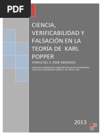 DEDE MENDOZA - CIencia Verificabilidad y Falsacion en La Teoria de Karl Popper