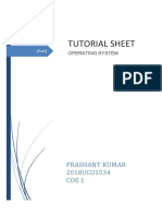 OS (Tutorial Sheet) (2018UCO1534)