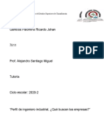 Perfil de Ingeniero Industrial, Qué Buscan Las Empresas