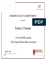 Ethics Certificate