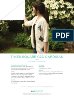 Times Square C2C Cardigan: Finished Measurements Notions