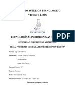 Análisis Comparativo Entre BPM y Haccp