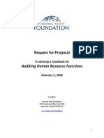 Request For Proposal: Auditing Human Resource Functions