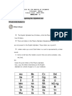 Recognizing The Alphabets and Words With Medial /e/: English - 1