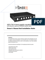 AEQ-7X0 4-Band Graphic Equalizer: Owner's Manual and Installation Guide