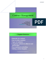 Contract Management: Chapter Overview