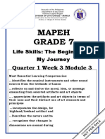 Mapeh Grade 7: Quarter 1 Week 3 Module 3