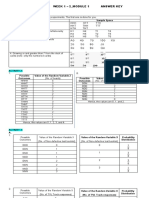 Statistic and Probability WEEK 1 - 2 - MODULE 1 Answer Key