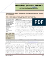 Genotoxicity of Drugs Mechanisms, Testing Guidelines and Methods For Evaluation