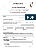 Formulaire Bourse Mistral 2021-2022