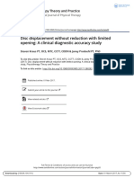 Kraus - Disc Displacement Without Reduction With Limited Opening A Clinical Diagnostic Accuracy Study