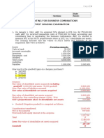 Accounting For Business Combinations First Grading Examination