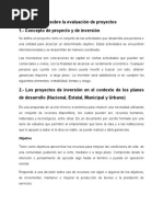 Generalidades Sobre La Evaluación de Proyectos