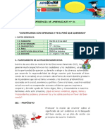 Experiencia de Aprendizaje Vii Ciclo - 5°