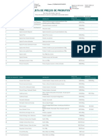 Lista de Preços de Produtos CDV Frios