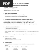 FICHA DE ESTUDO - Gramatica