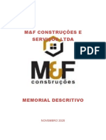 Memorial Descritivo - M&F Construções - Cliente Ana